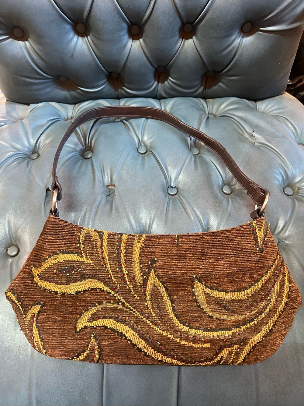 Purse with beaded design